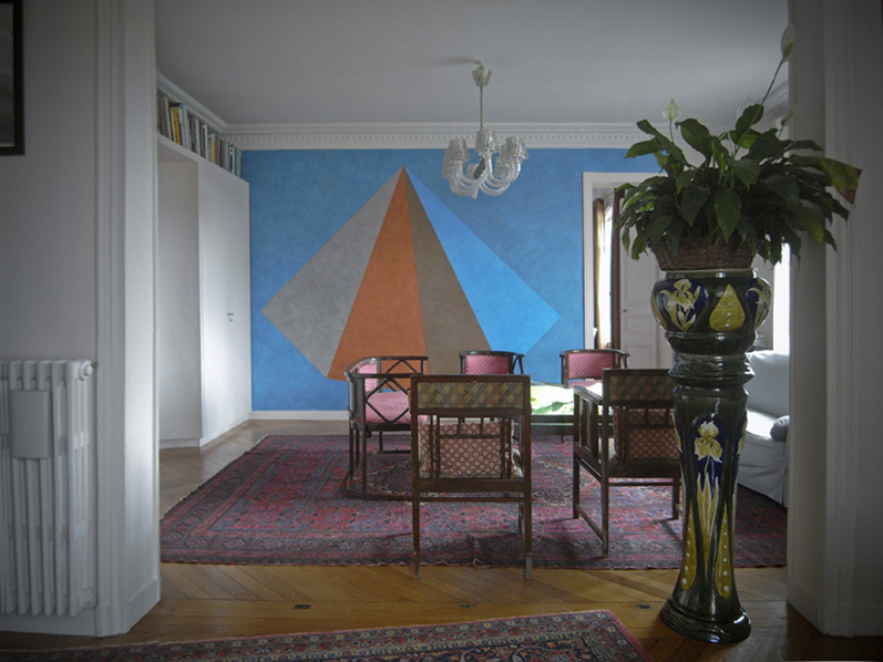 salle à manger, wall painting de S.Lewitt