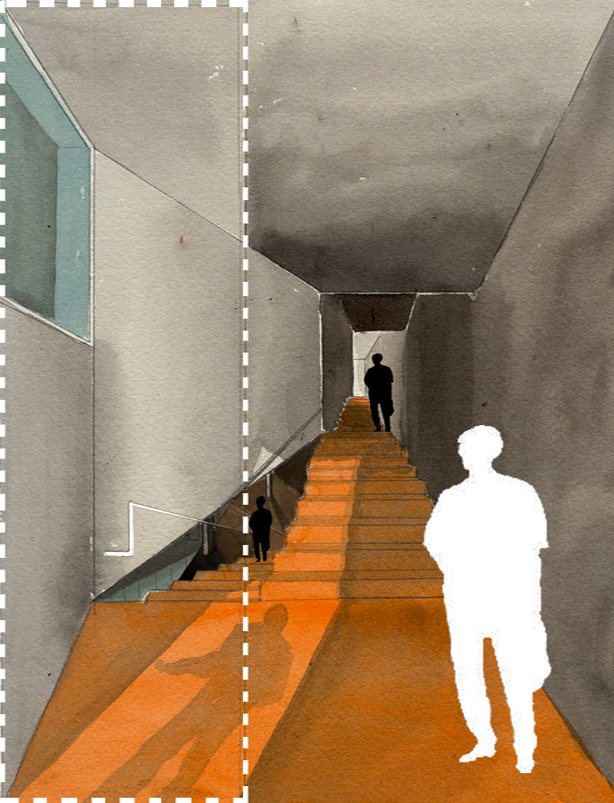 entrée privée vers bureaux et appartement