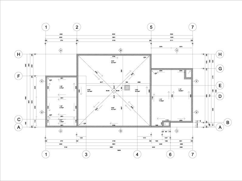 plan de toiture, phase execution