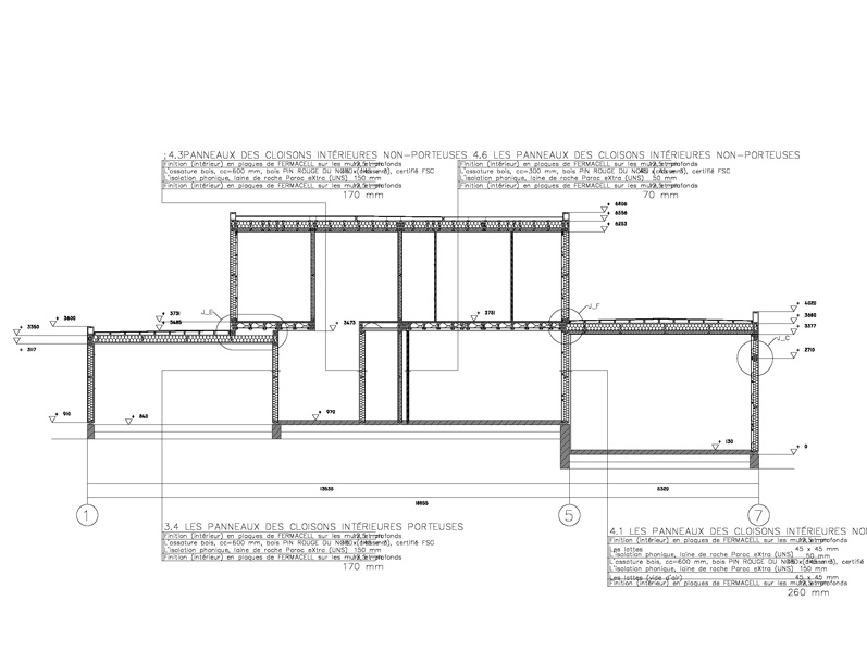 coupe longitudinale, phase execution