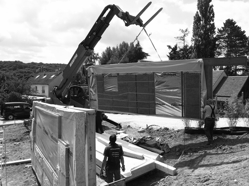 montage des murs périphériques