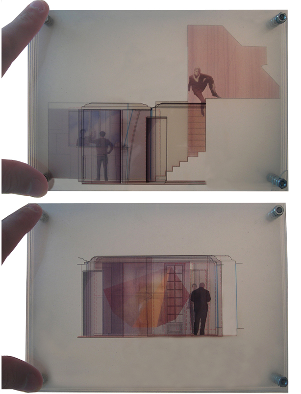 maquette illustrant les circulations périphérique et centrale