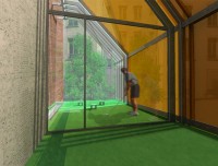 vue de la chambre et du jardin suspendu